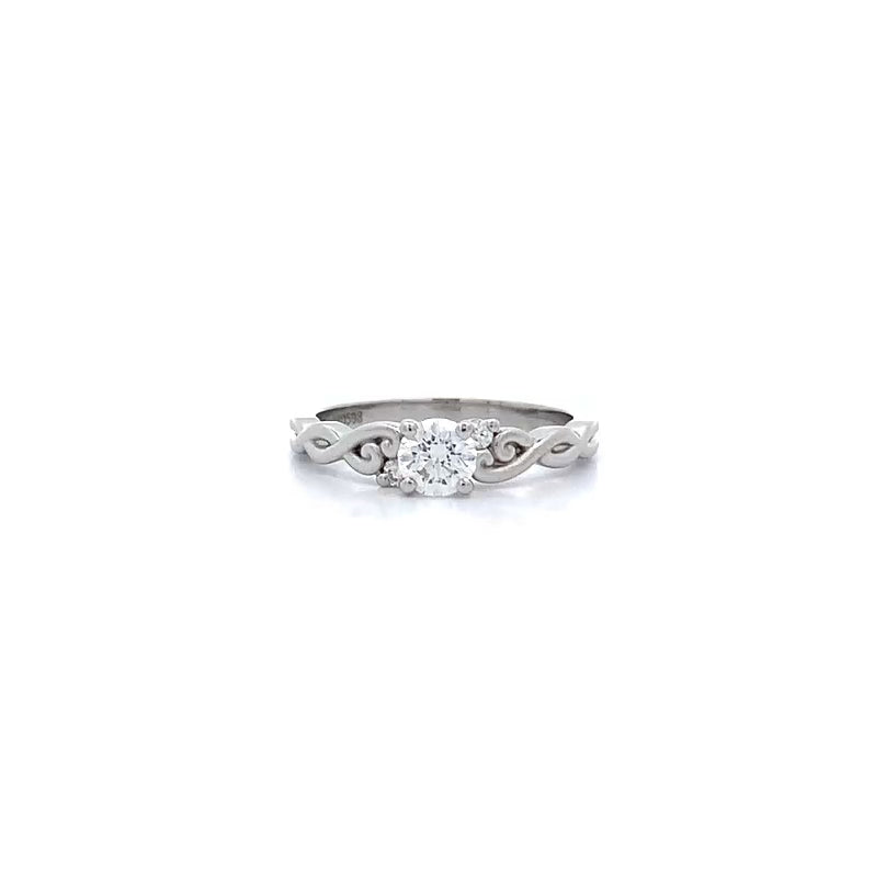 Cara: Brilliant Cut Diamond Solitaire Ring in Platinum | 0.36ct G VS2