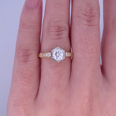 Galliard: Brilliant Cut Diamond Solitaire Ring in Yellow Gold | 0.72ctw