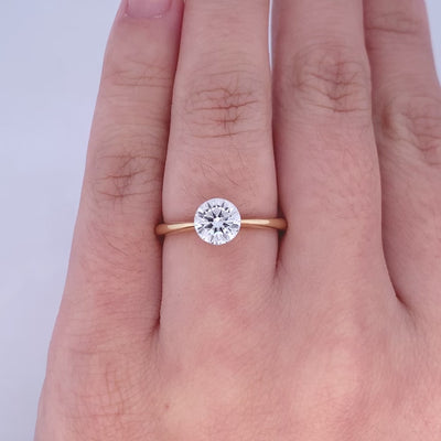 The Floeting® Diamond Ring in Yellow Gold | 1.01ct H VS1
