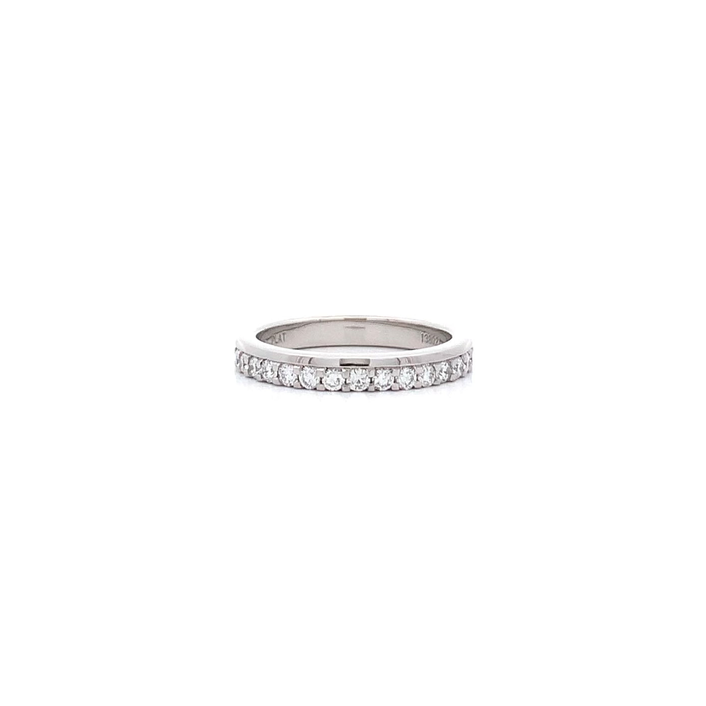 Brilliant Cut Diamond Set Edged Ring in Platinum | 0.49ctw