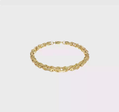 Entwined Link Bracelet in Yellow Gold