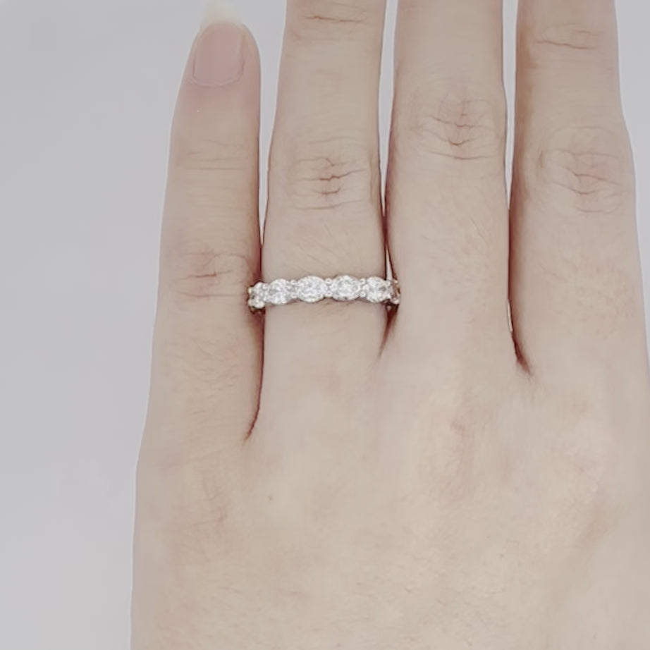 East to West Set Oval Cut Diamond Ring in Yellow Gold | 1.71ctw
