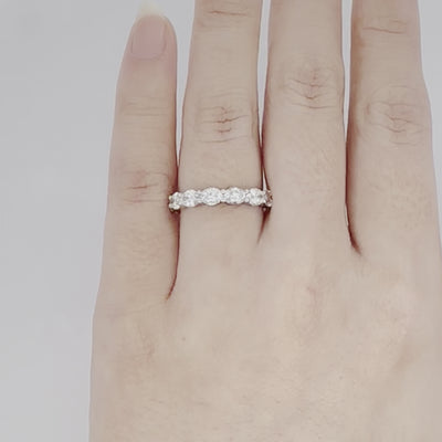East to West Set Oval Cut Diamond Ring in Yellow Gold | 1.71ctw
