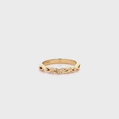 Fable: Diamond Set Ring in Yellow Gold | 0.03ctw
