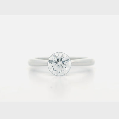 The Floeting Diamond Ring in Platinum | 1.23ct E VVS2