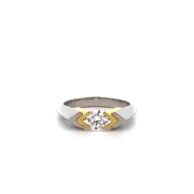 Raize Delicate: Brilliant Cut Diamond Solitaire Ring in Platinum | 0.60ct