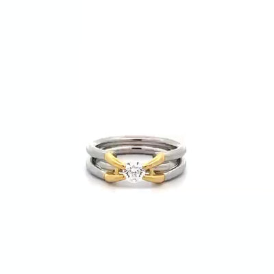 Tusk: Brilliant Cut Diamond Solitaire Ring in Platinum | 0.35ct