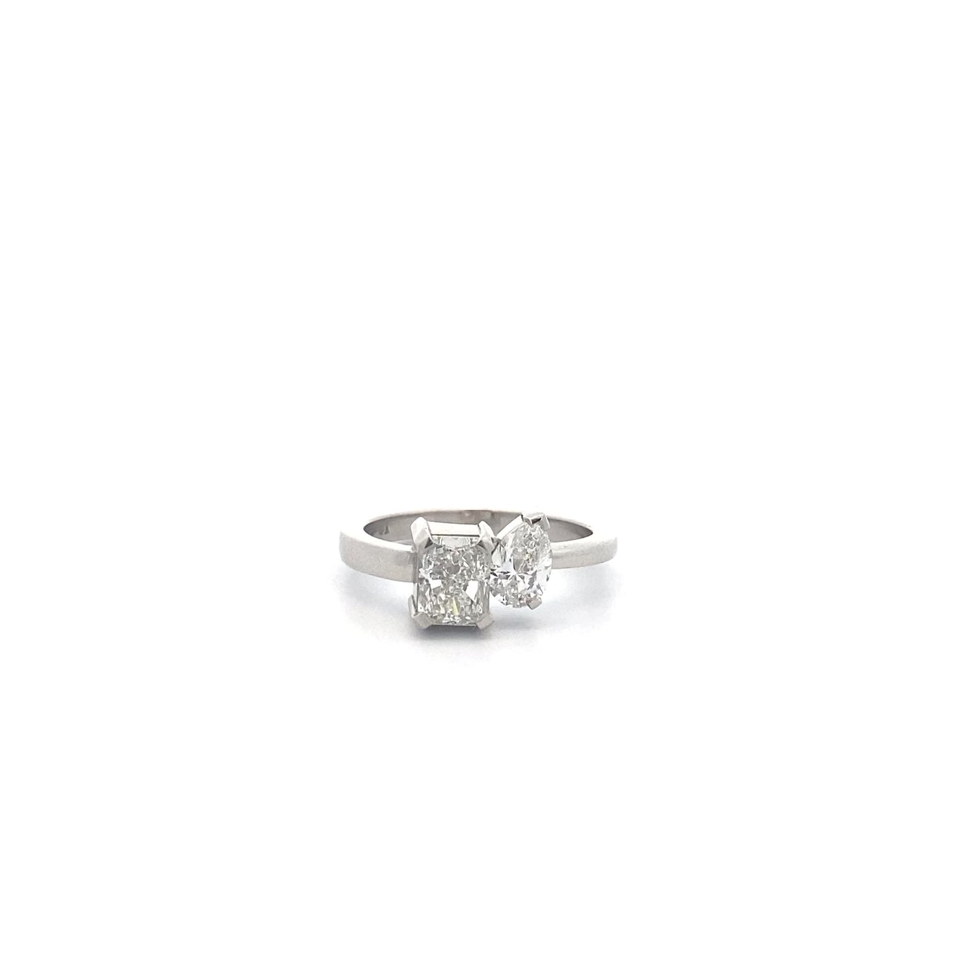 Caline: Diamond Two Stone Ring in Platinum | 1.51ctw