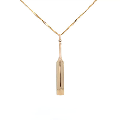 Cricket Bat Pendant in Yellow Gold
