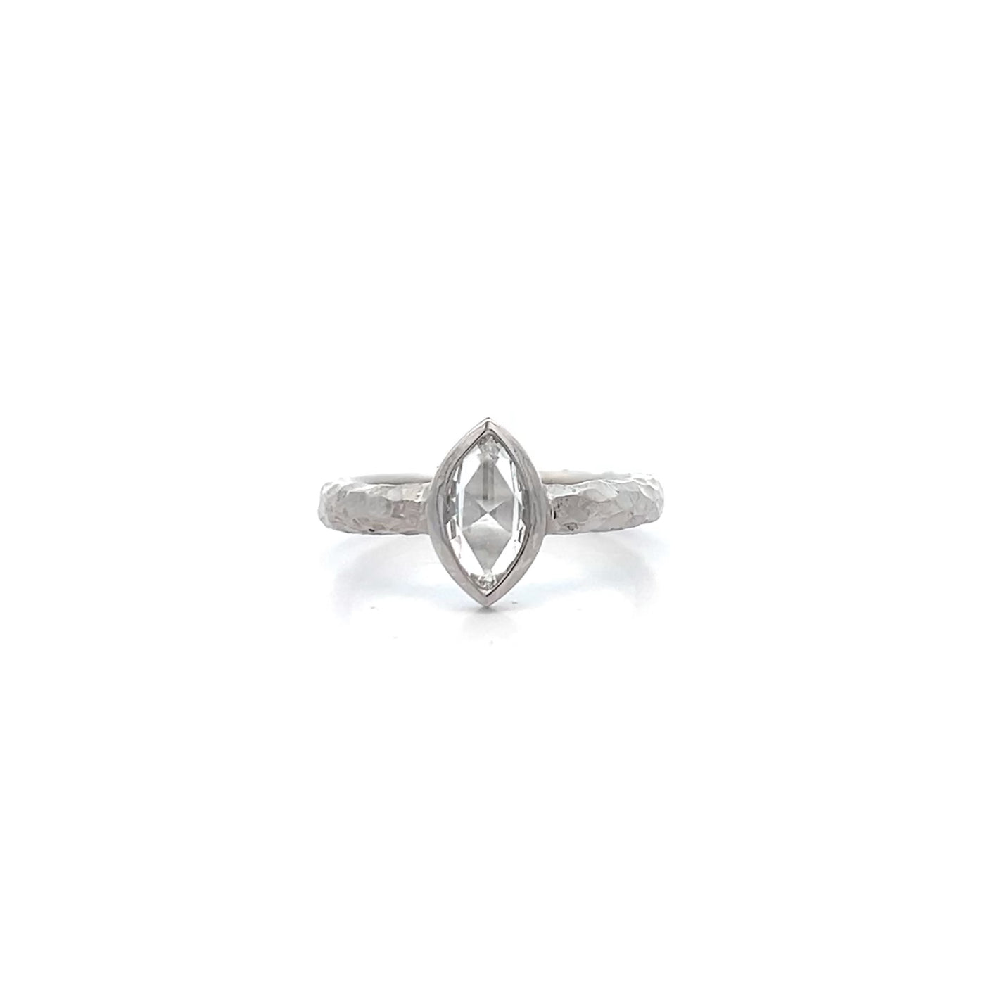 Roman: Marquise Cut Diamond Solitaire Ring in Platinum | 0.67ct