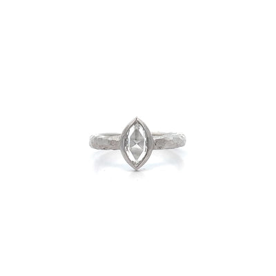 Roman: Marquise Cut Diamond Solitaire Ring in Platinum | 0.67ct