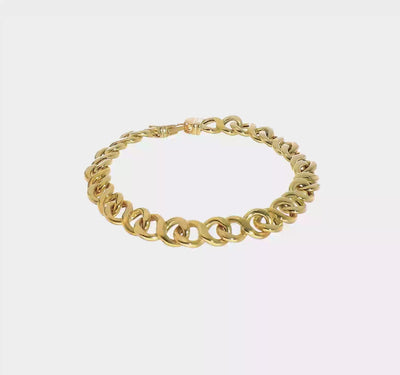 Infinity Chain Bracelet in Yellow Gold