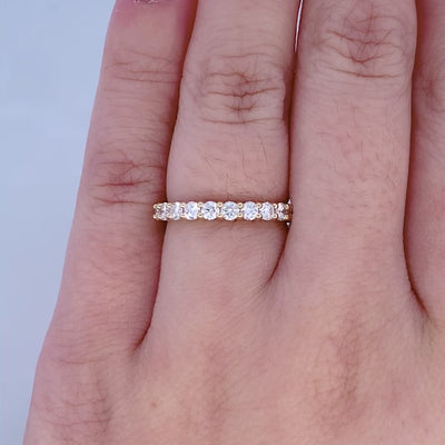Brilliant Cut Diamond Set Ring in Yellow Gold | 0.66ctw