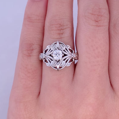 Rosella: Brilliant Cut Diamond Solitaire Ring in Platinum | 0.46ctw