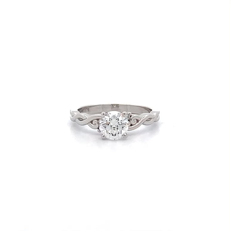 Cara: Brilliant Cut Diamond Solitaire Ring in Platinum | 0.84ctw