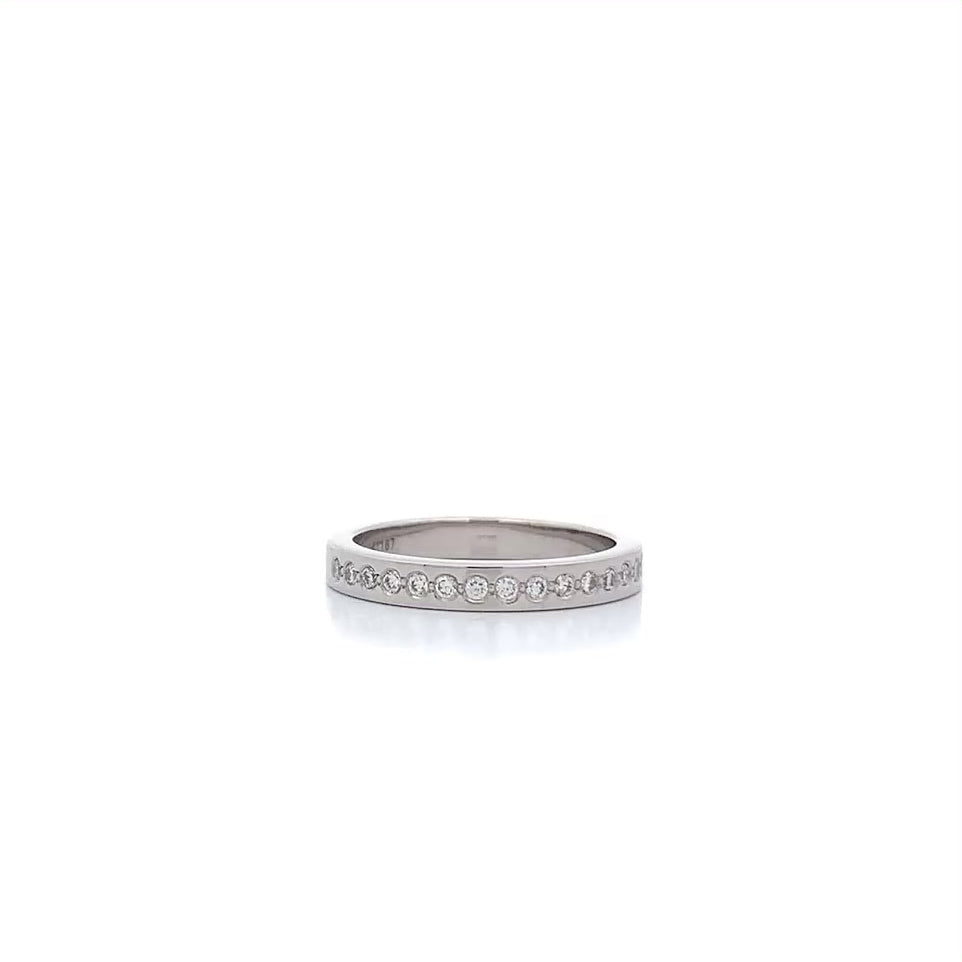 Single Bead Set Diamond Ring in Platinum | 0.21ctw