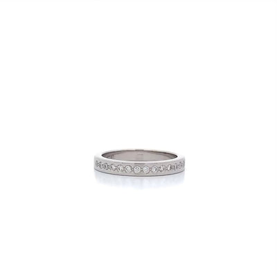 Single Bead Set Diamond Ring in Platinum | 0.21ctw