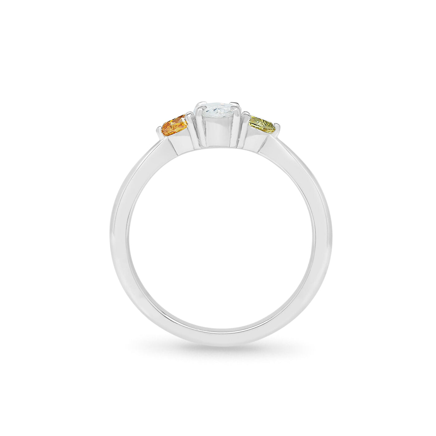 Parti: Diamond Three Stone Ring in Platinum | 0.72ctw