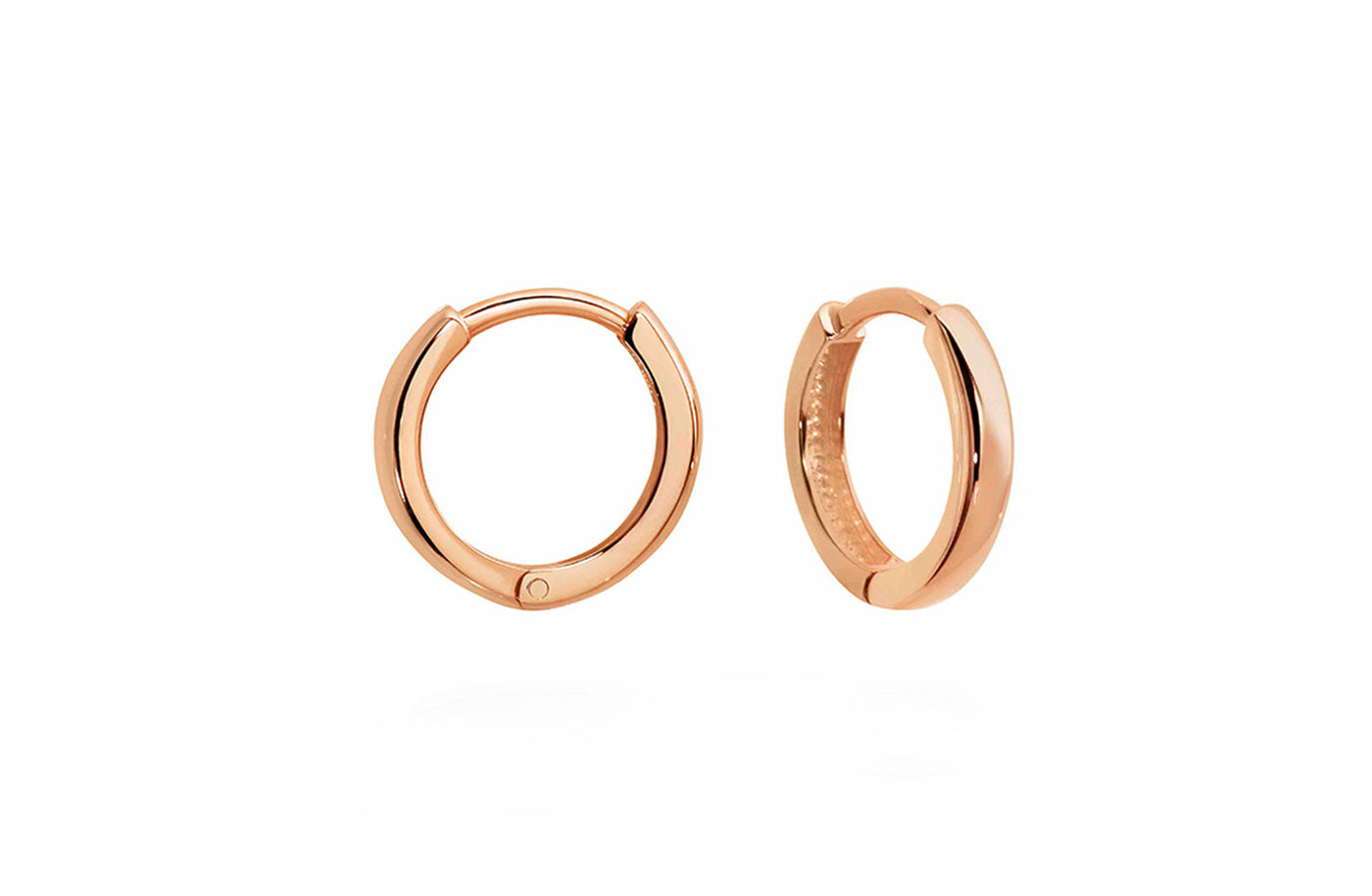 Round Huggie Earrings in Gold