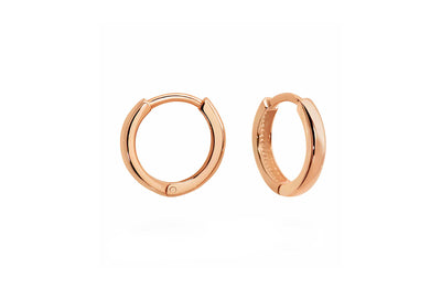 Round Huggie Earrings in Gold