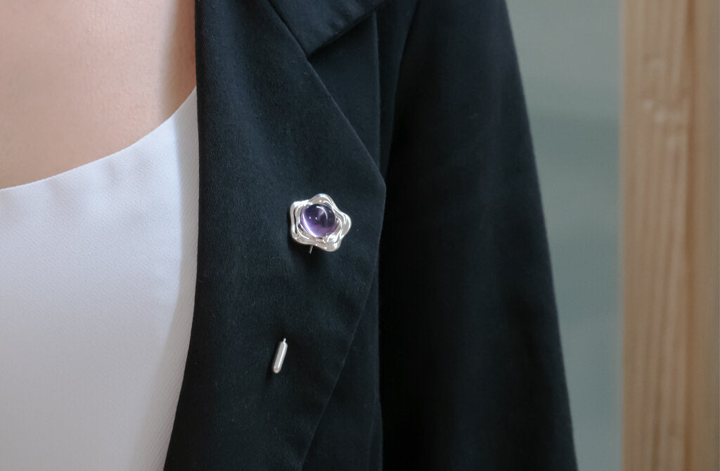 Suffrage 125 Amethyst Pin