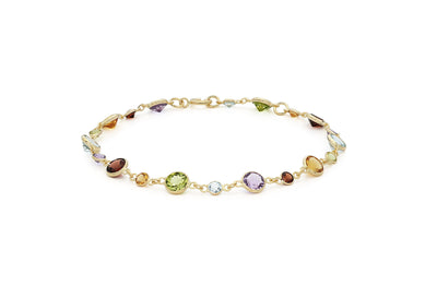 Summer Circles: Gemstone Bracelet in Gold | 5.80ctw