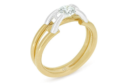 Tusk: Brilliant Cut Diamond Solitaire Ring