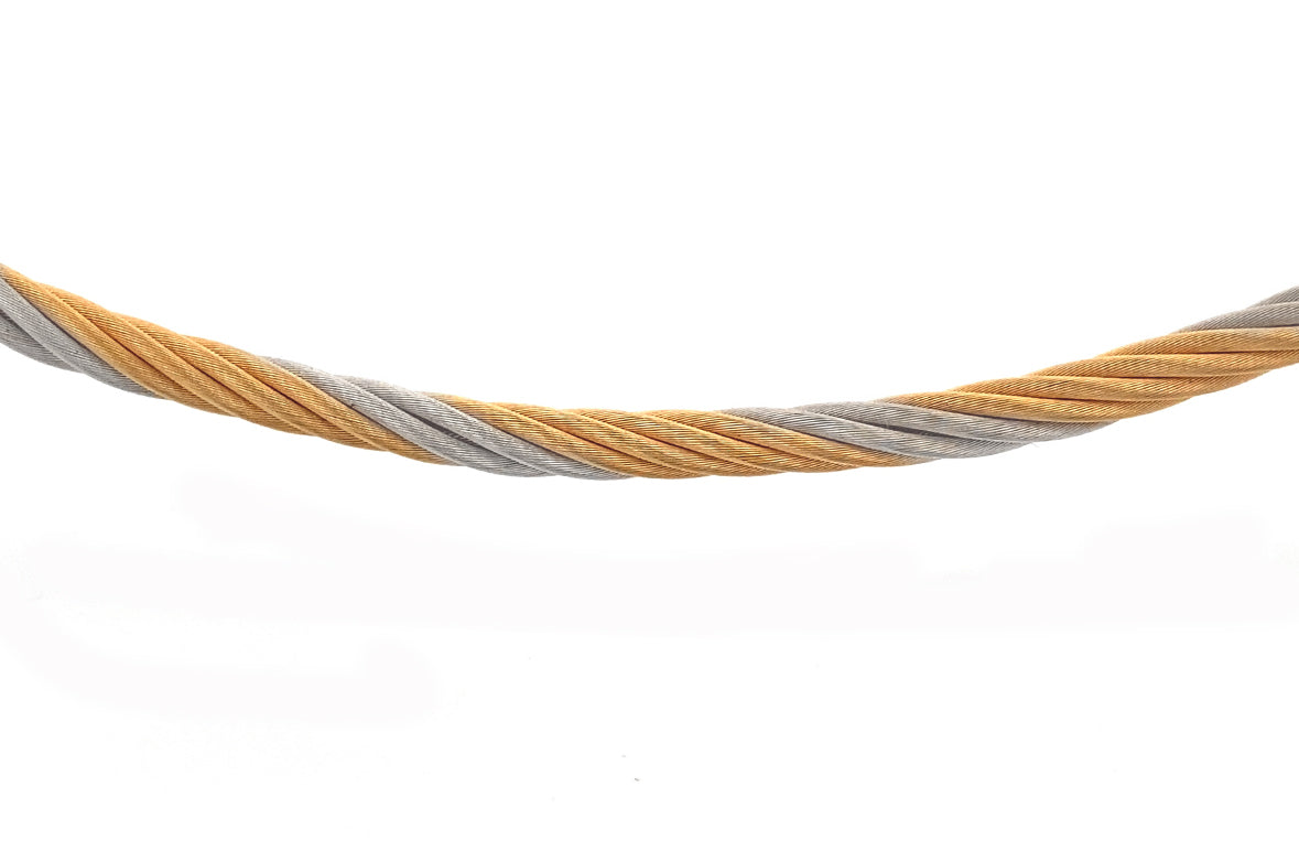 Twisted Two Tone Gold Necklace