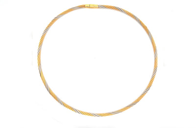 Twisted Two Tone Gold Necklace
