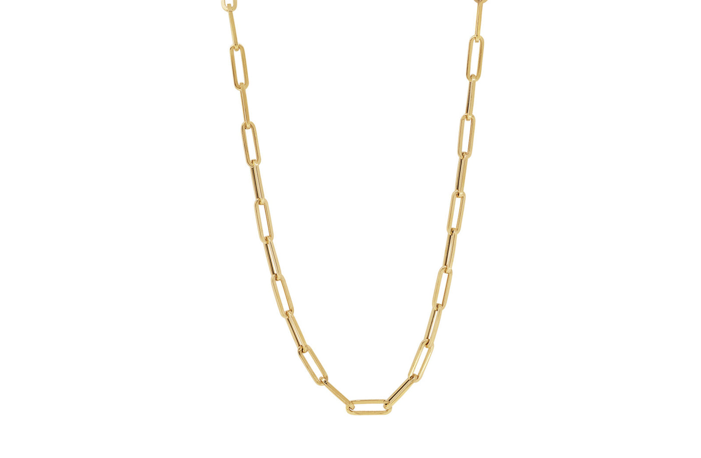 Paperclip Necklace in Yellow Gold