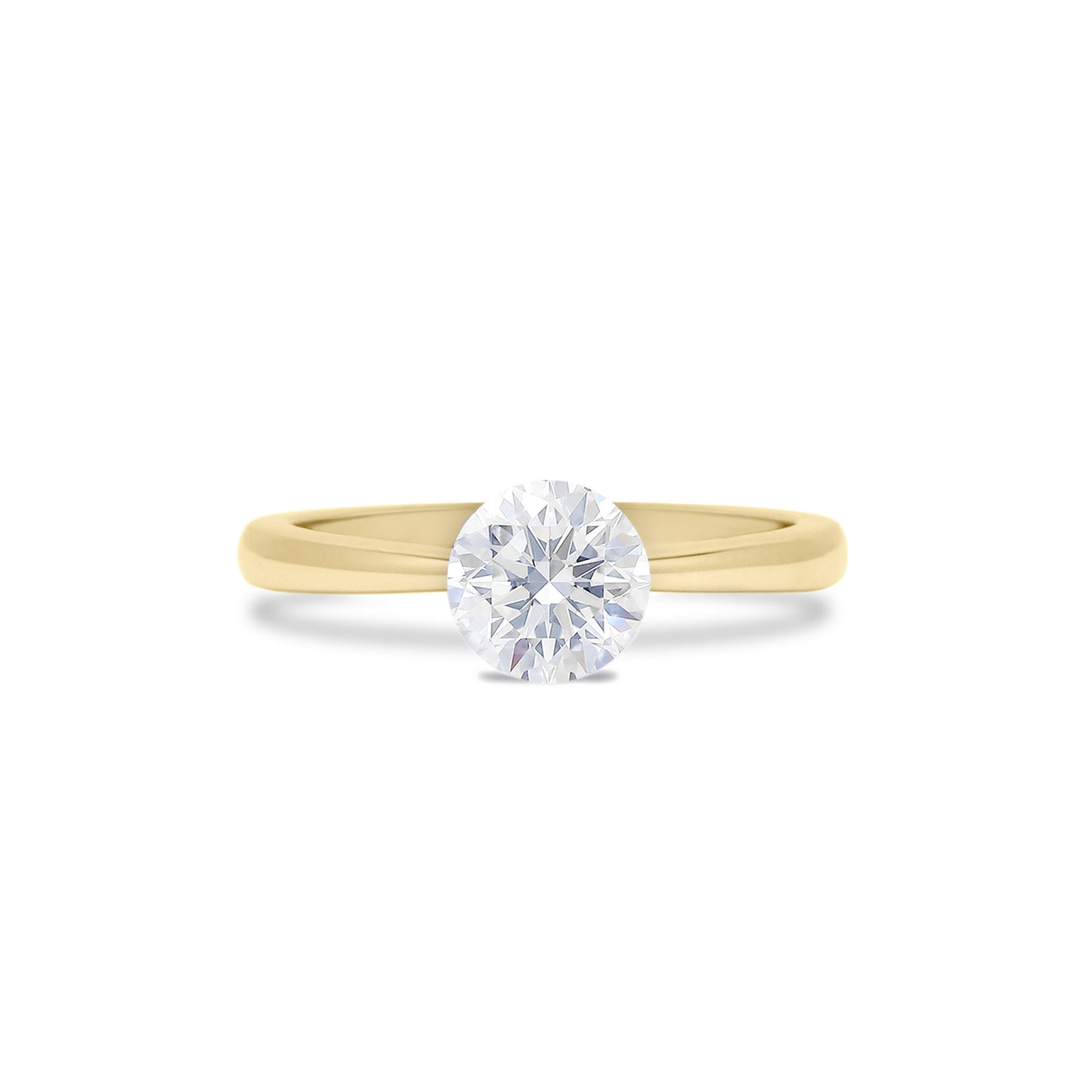 The Floeting® Diamond Ring in Yellow Gold | 1.01ct E VVS2