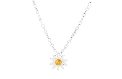 Daisy Pendant in sterling silver with gold plating