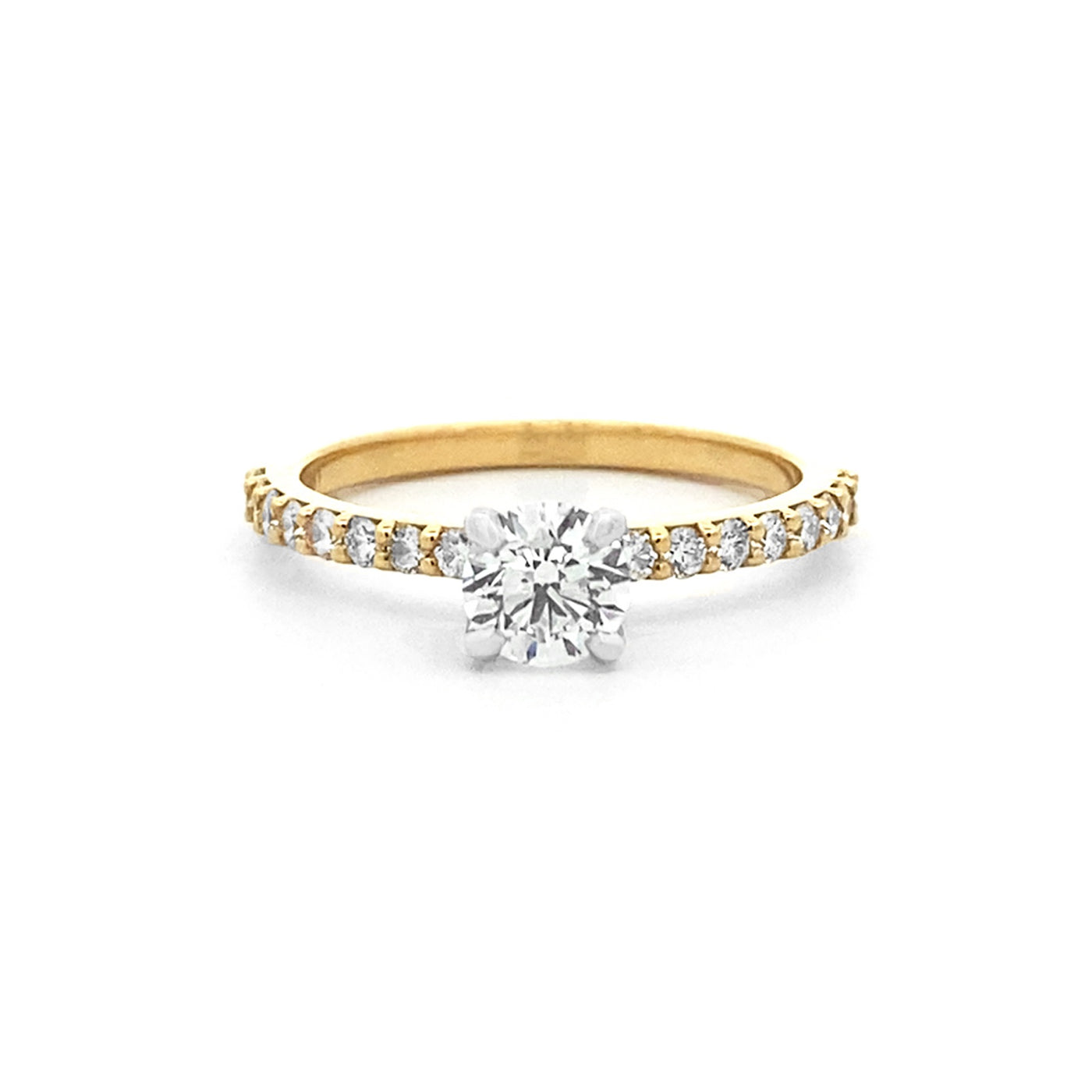 Honour: Brilliant Cut Diamond Solitaire Ring in Yellow Gold | 0.78ctw