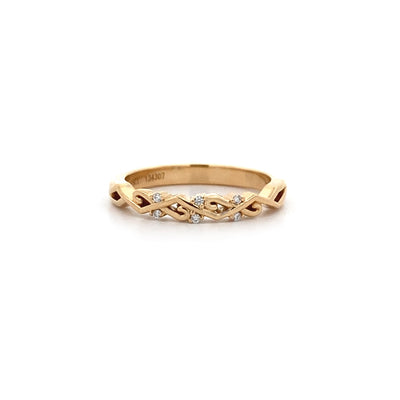Fable: Diamond Set Ring in Yellow Gold | 0.03ctw
