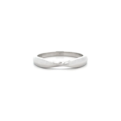 Knife Edge Cinched Ring in Platinum