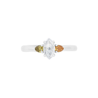 Parti: Diamond Three Stone Ring in Platinum | 0.72ctw