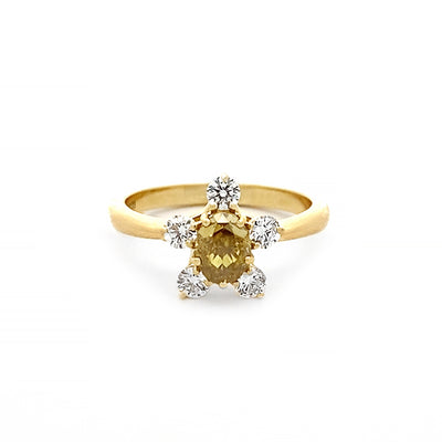 Chorus: Golden Diamond Ring in Yellow Gold | 0.75ct