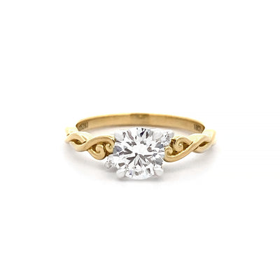 Cara: Brilliant Cut Diamond Solitaire Ring in Yellow Gold | 0.82ctw