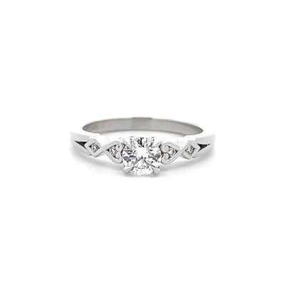 Baile: Brilliant Cut Diamond Solitaire Ring in Platinum | 0.48ctw