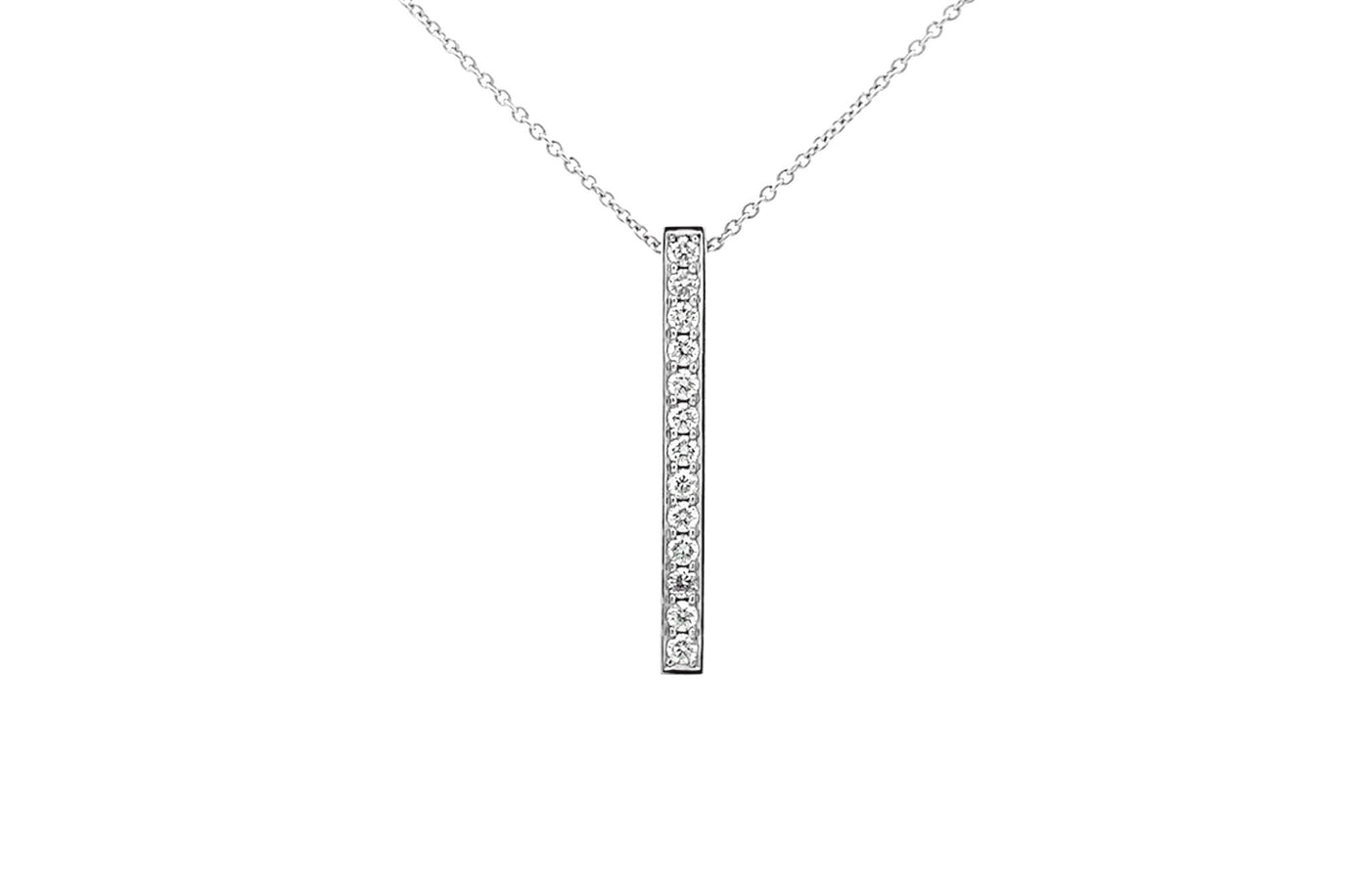 Desleigh: Diamond Drop Pendant in Platinum | 0.39ctw