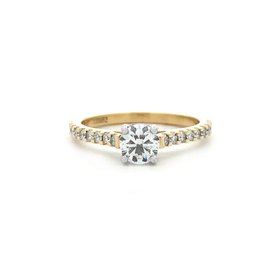 Belle: Brilliant Cut Diamond Solitaire Ring in Yellow Gold | 0.80ctw