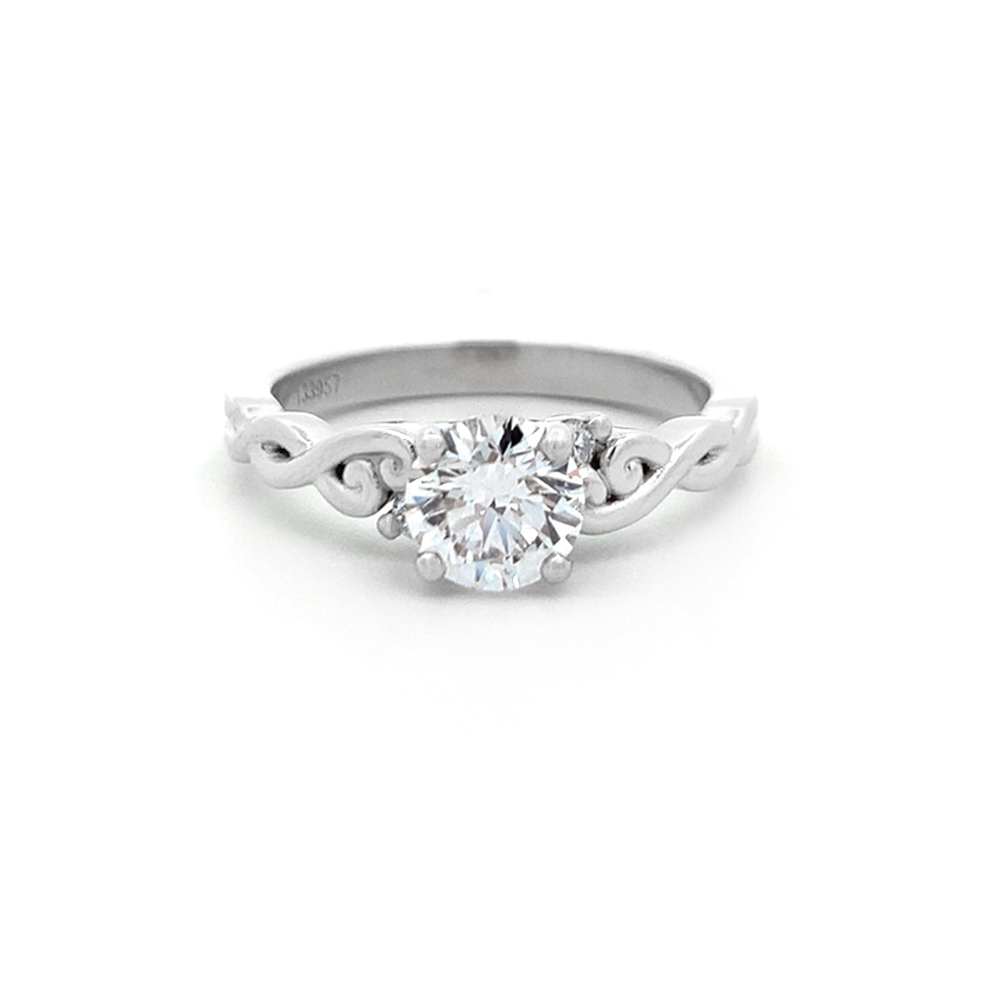 Cara: Brilliant Cut Diamond Solitaire Ring in Platinum | 0.84ctw.
