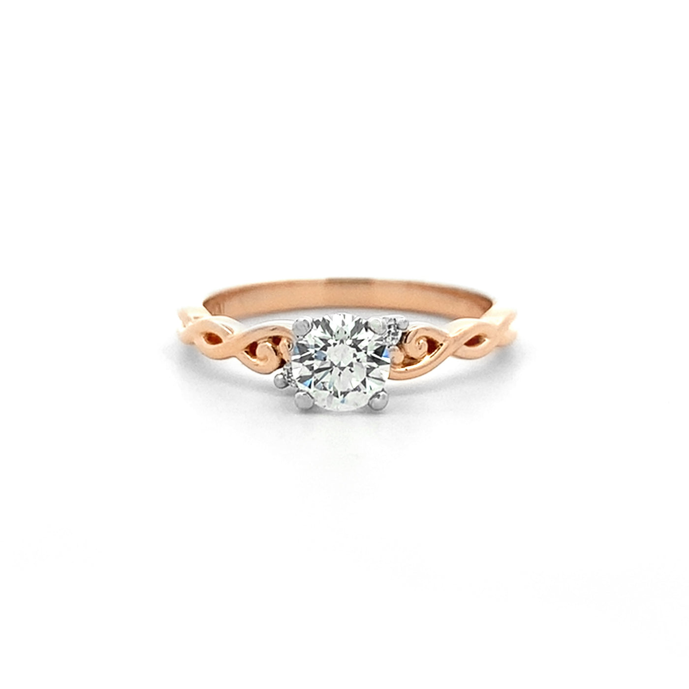Cara: Brilliant Cut Diamond Solitaire Ring in Rose Gold | 0.54ctw
