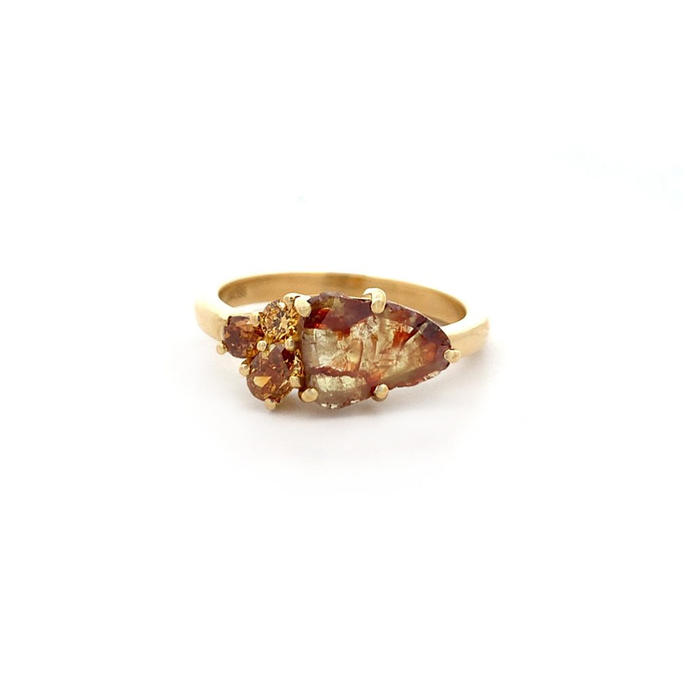 Autumn Nectar: Diamond Cluster Ring