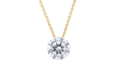 The Floeting® Diamond Pendant in Yellow Gold | 1.62ct H VS1