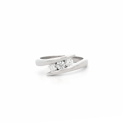 Embrace: Brilliant Cut Diamond Three Stone Ring in Platinum | 0.30ctw
