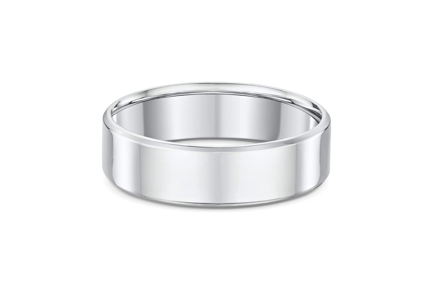 Flat Bevel Edge Band in Platinum