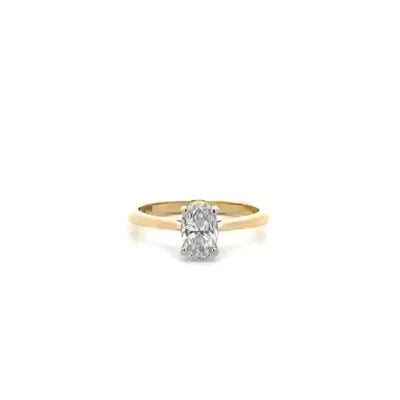 Alice: Oval Cut Diamond Solitaire Ring