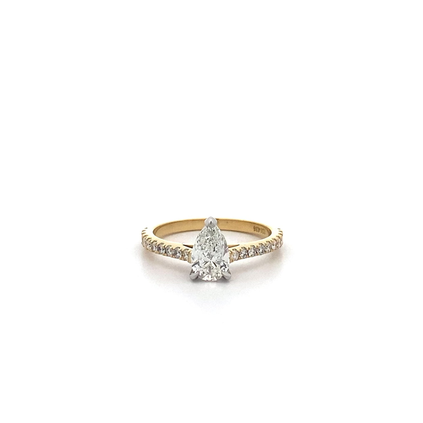 Belle: Pear Cut Diamond Solitaire Ring