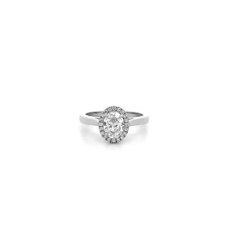 Luminous: Oval Cut Diamond Halo Ring